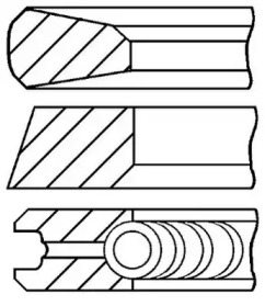 GOETZE ENGINE 0843880000 -  Комплект поршневых колец